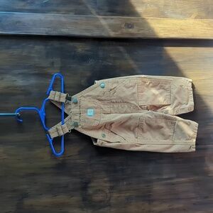 Carhartt ductwork style baby overalls in camel color